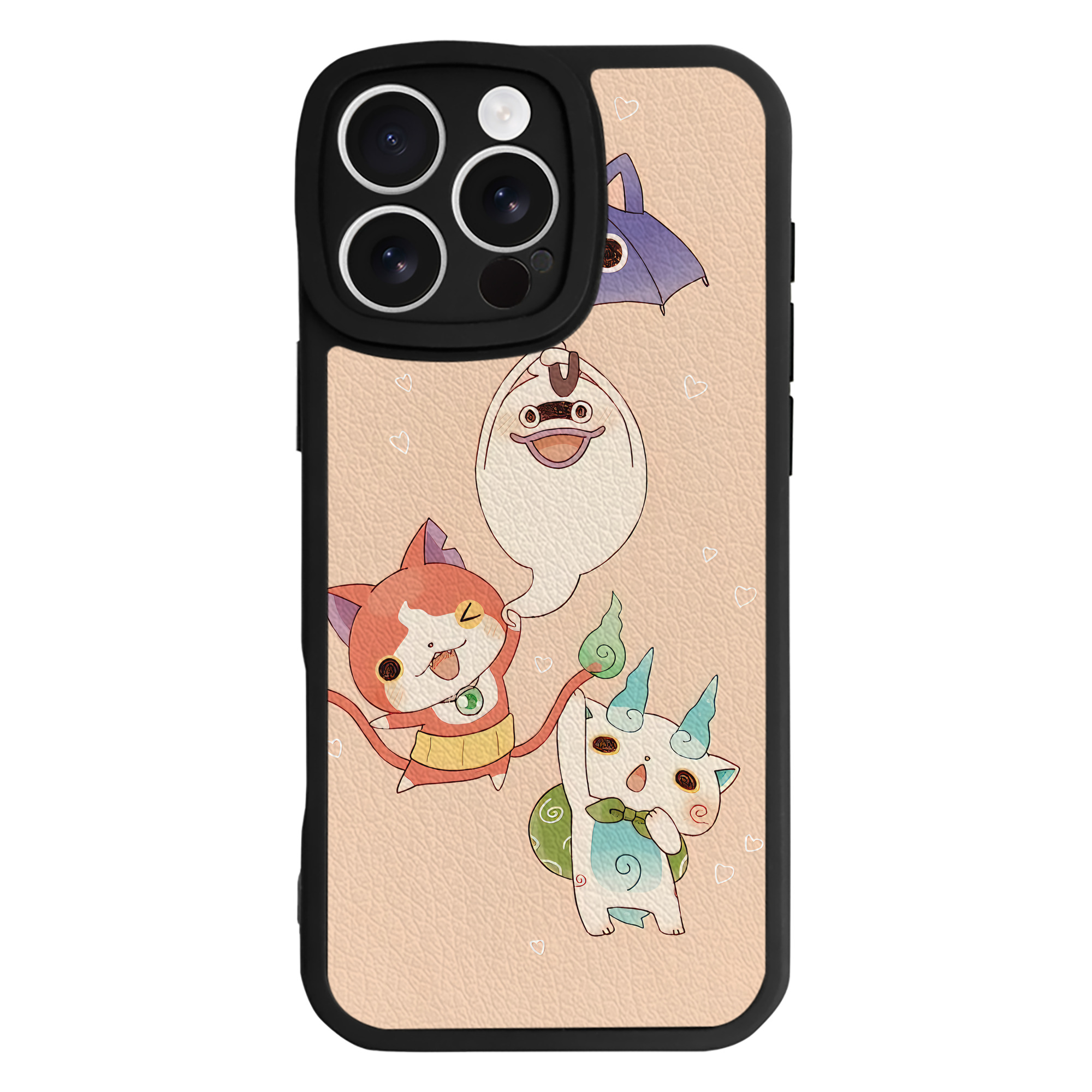 （画像用） 妖怪ウォッチ Yo-kai Watch 【iPhone 16シリーズ対応】シリコンスマホケース（レザー調） 材質：シリコン